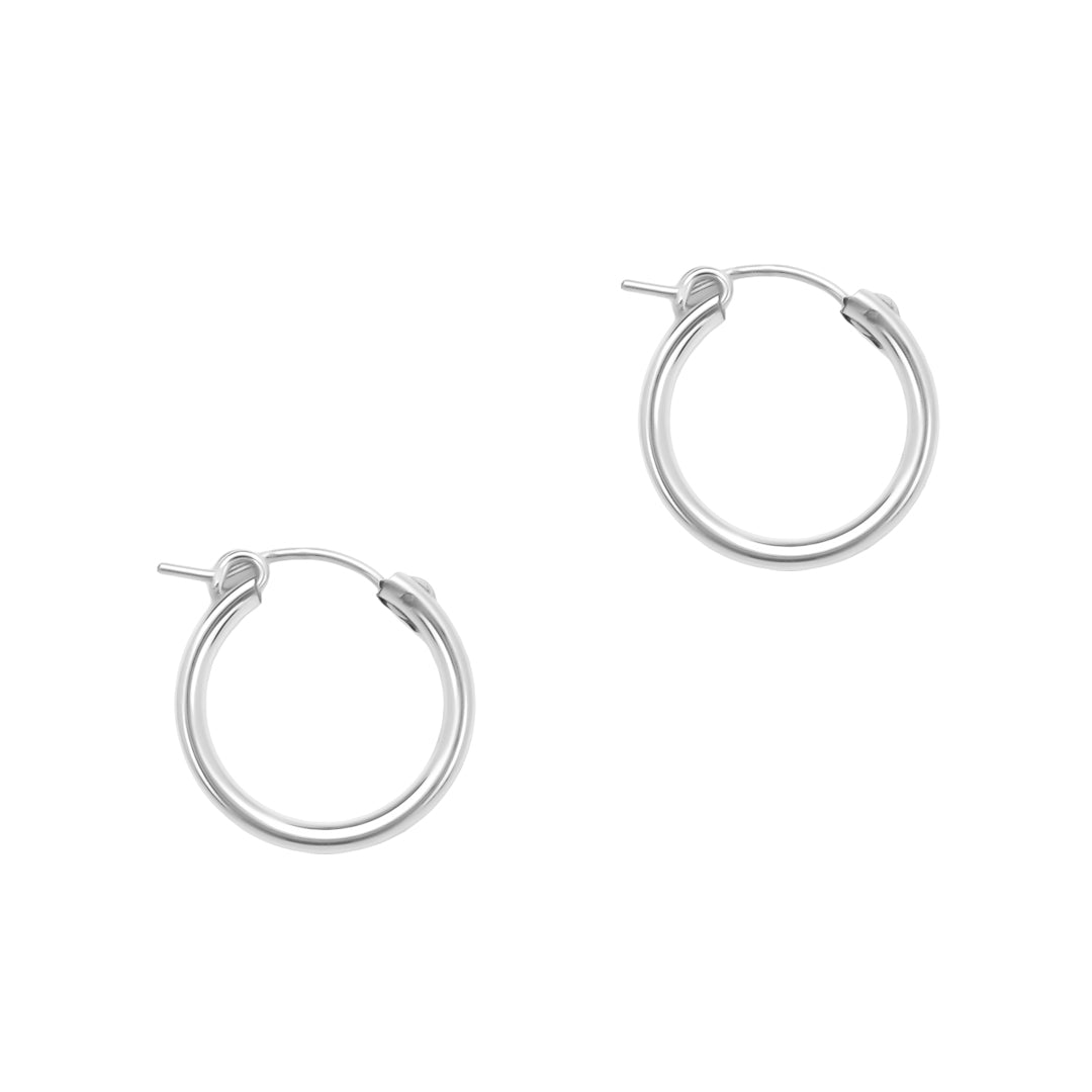 14mm Bali earrings - 925 Sterling Silver Bali Silver Hoops