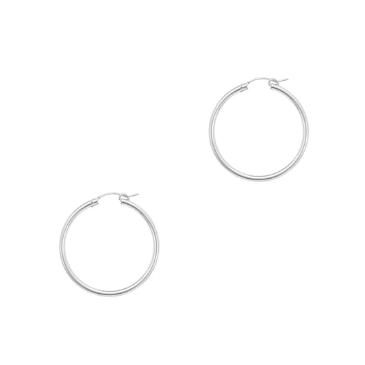 Perfect Hoop Earrings - Silver 34mm