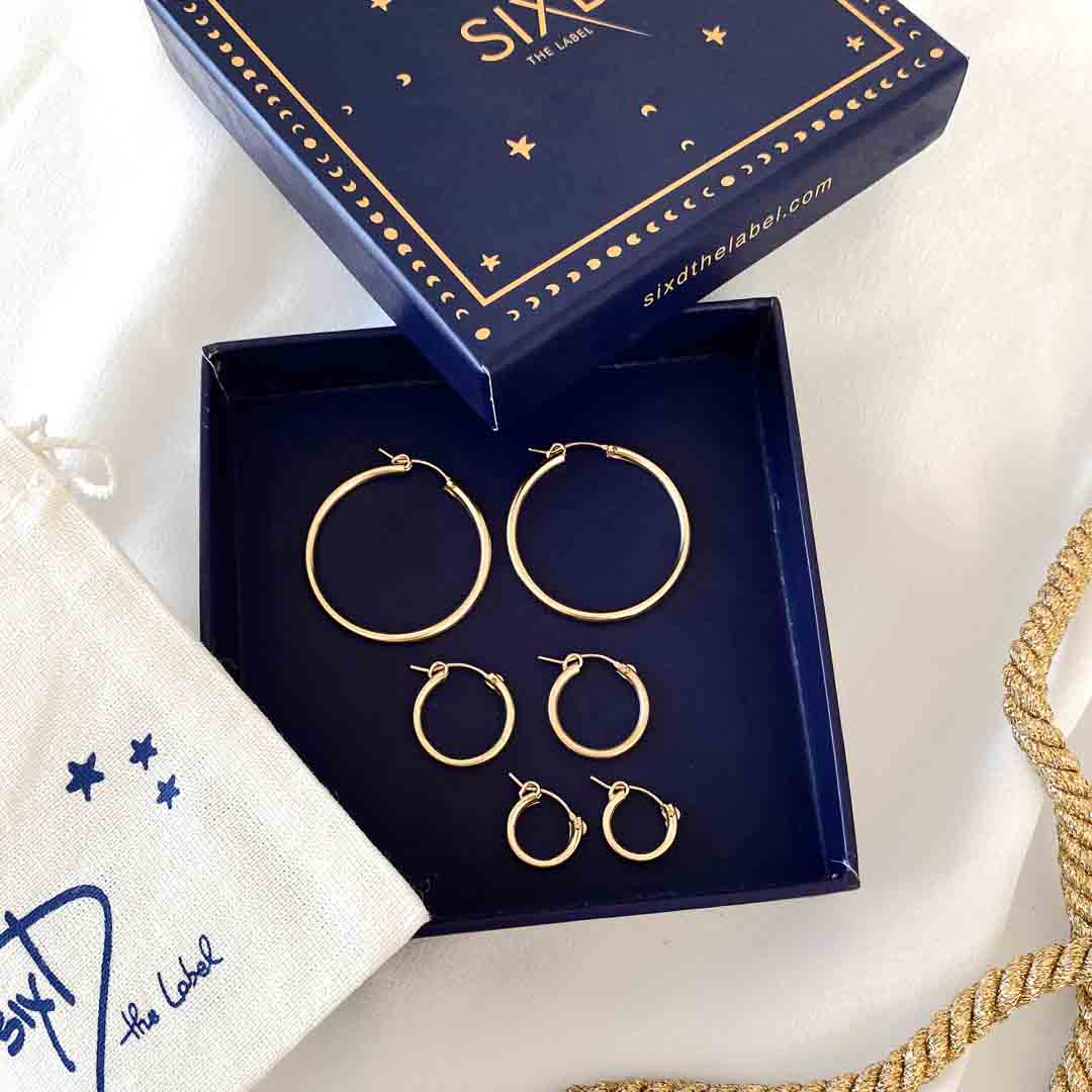 perfect hoop earrings in gift box