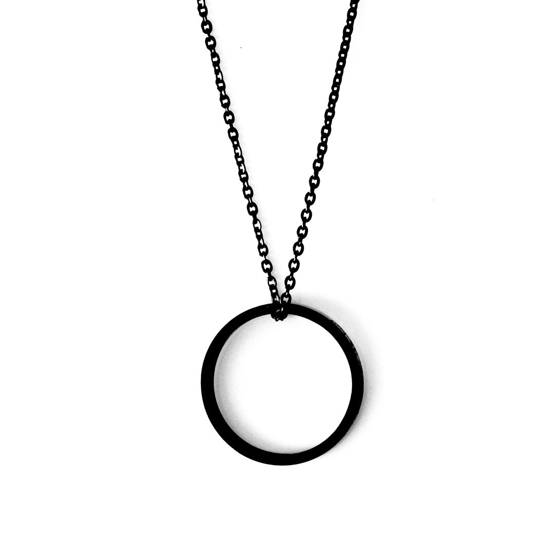 Ring of fire pendant single Black