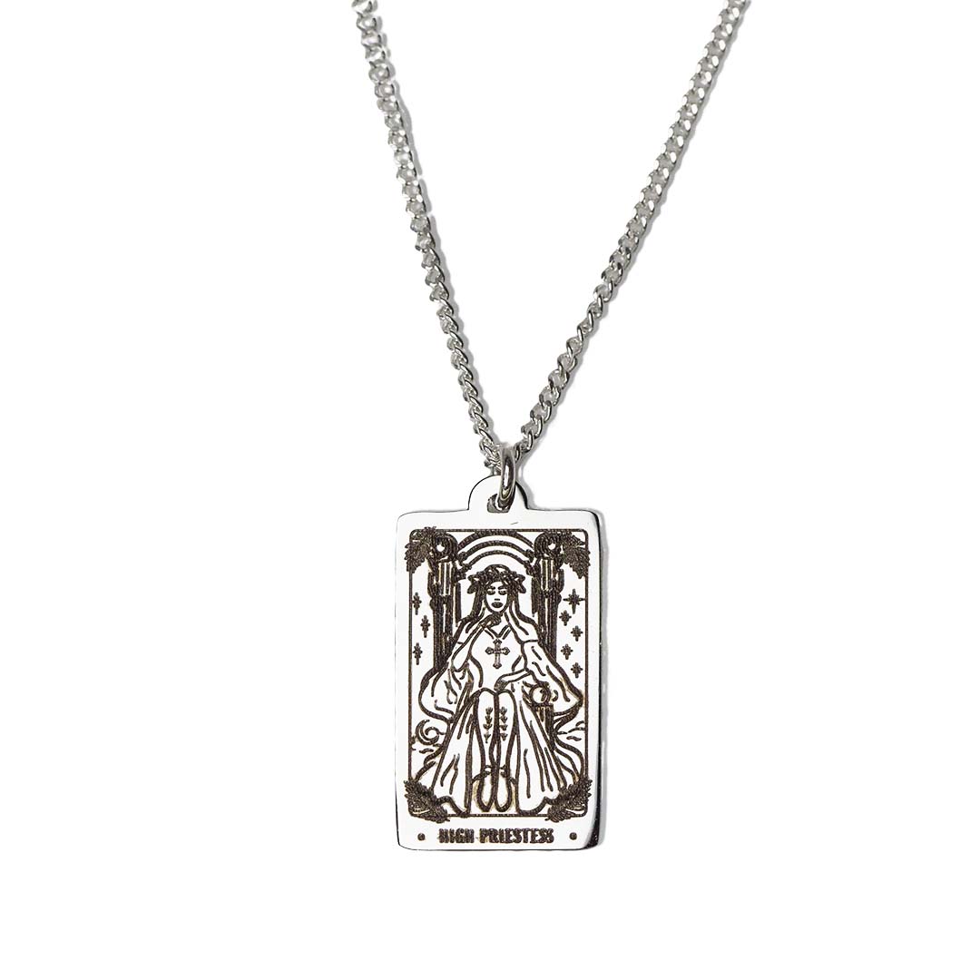 Tarot High Priestess necklace pendant sterling silver jewellery