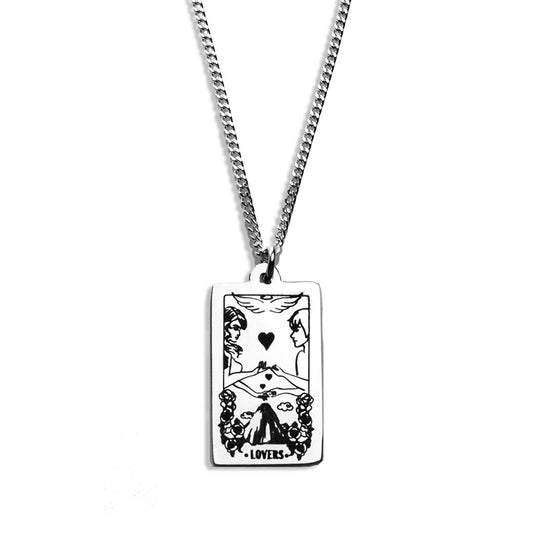 Tarot Lovers necklace pendant sterling silver jewellery
