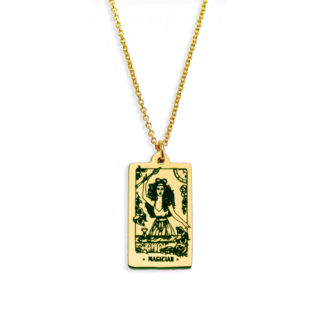 Tarot Magician  necklace pendant 14K gold filled jewellery