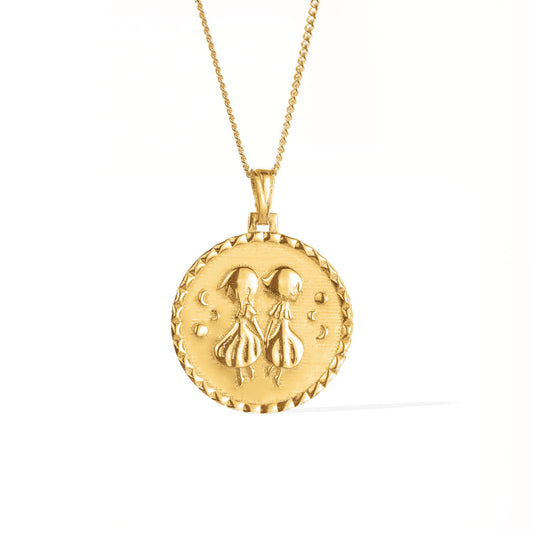 The Gemini necklace pendant solid gold jewellery