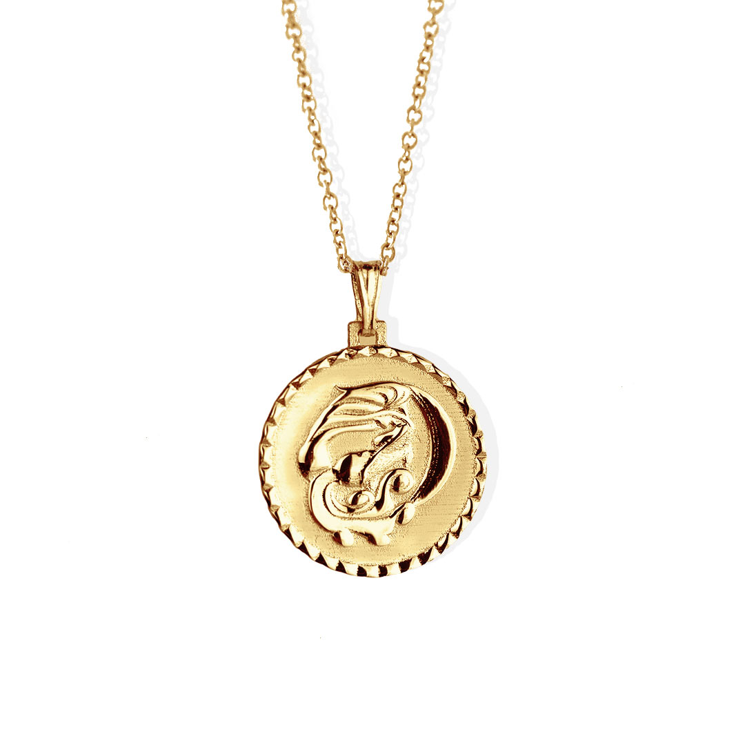 The Aquarius necklace pendant solid gold jewellery