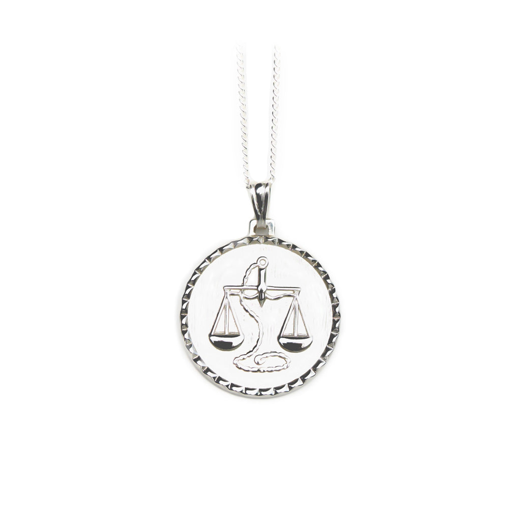 The Libra star sign necklace pendant sterling silver jewellery