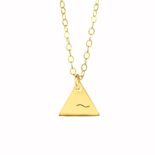 3 Points Water Necklace - Gold