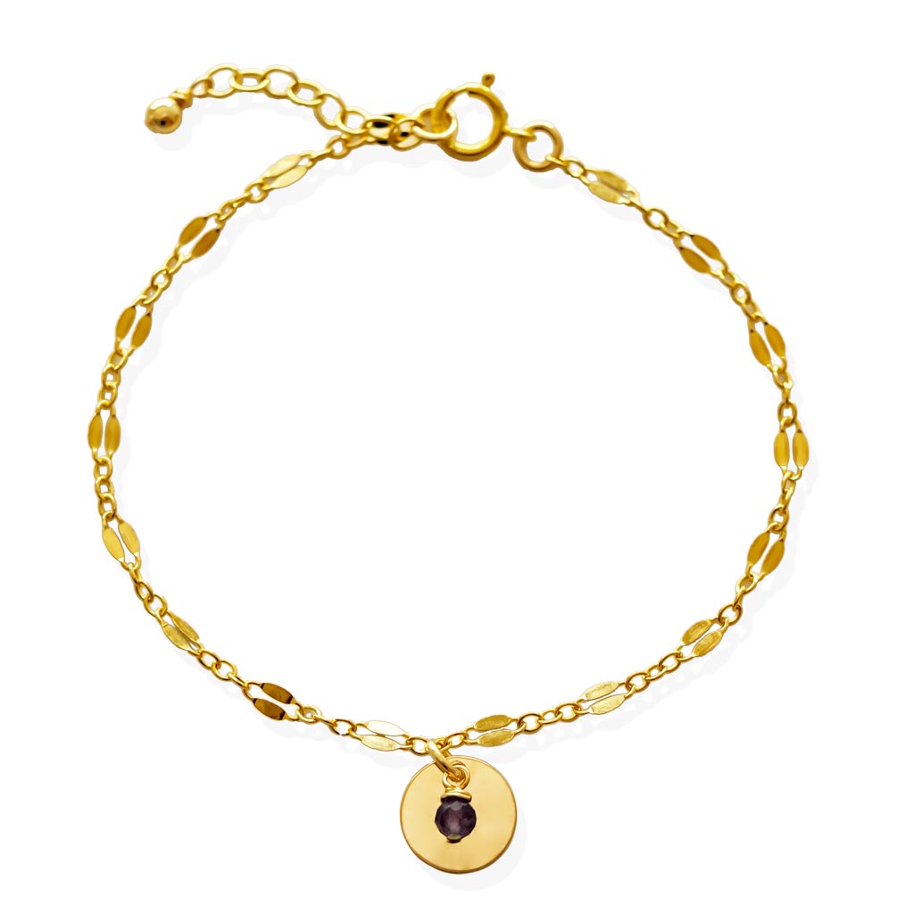 Unity Bracelet - Gold and your choice of Gemstone