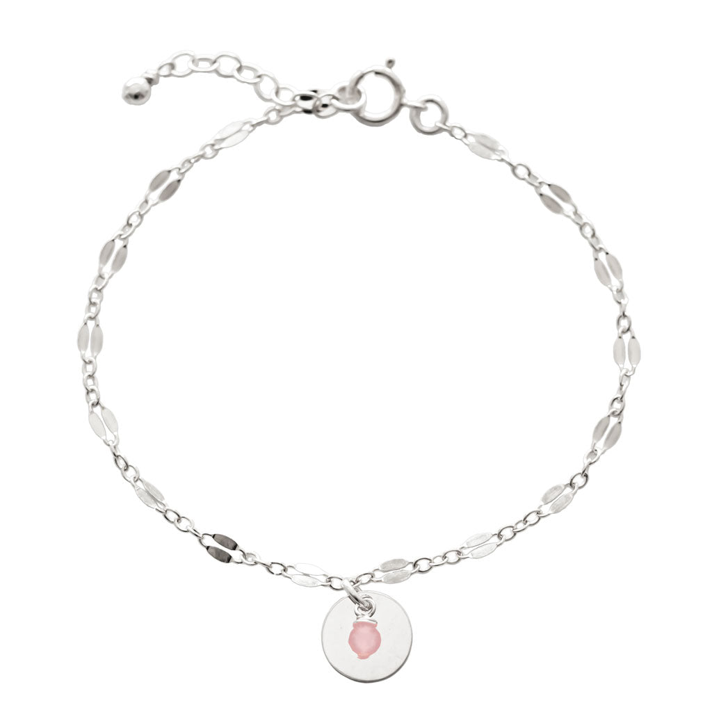 Unity Bracelet - Silver and Pink Opal
