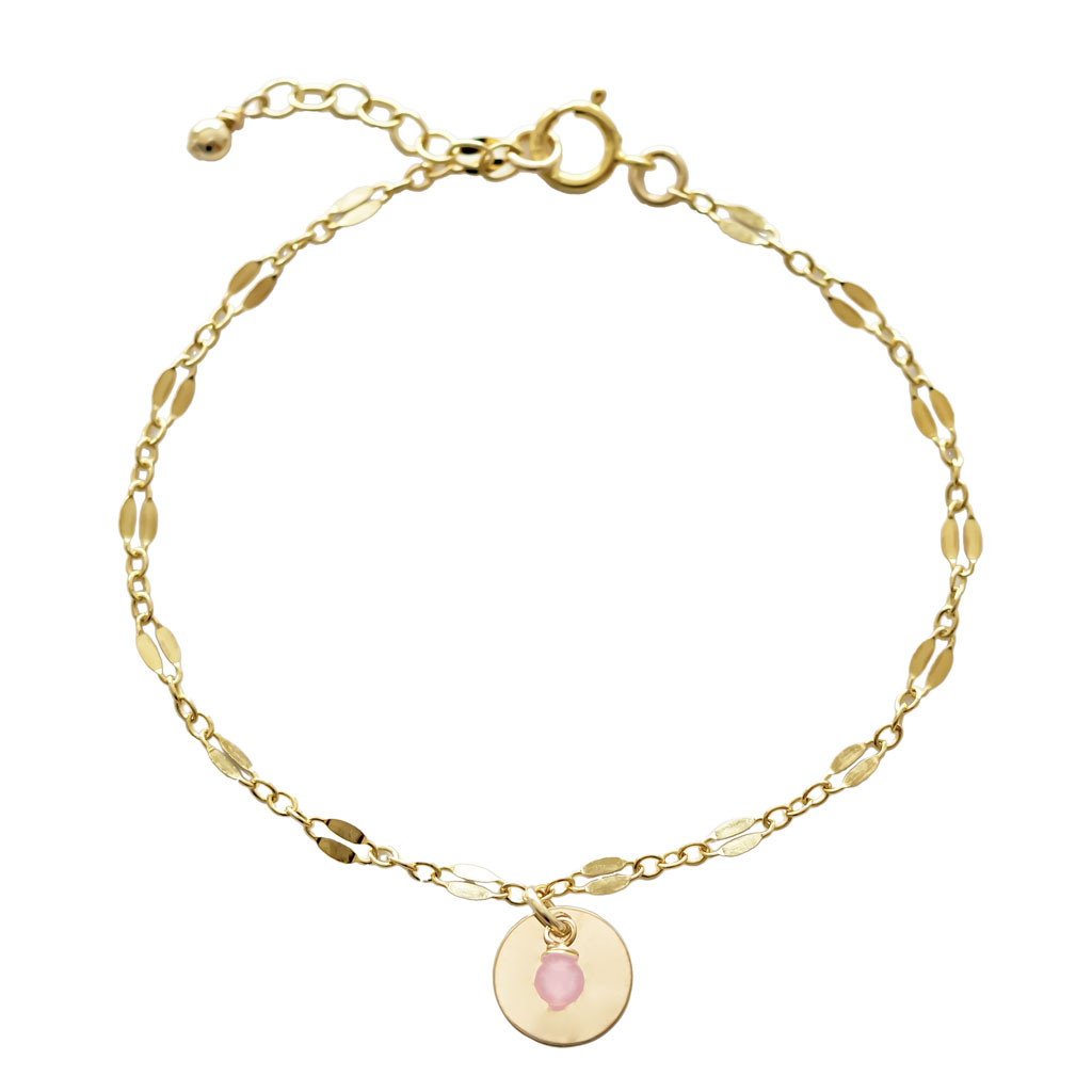 Unity Bracelet - Gold and Pink Opal