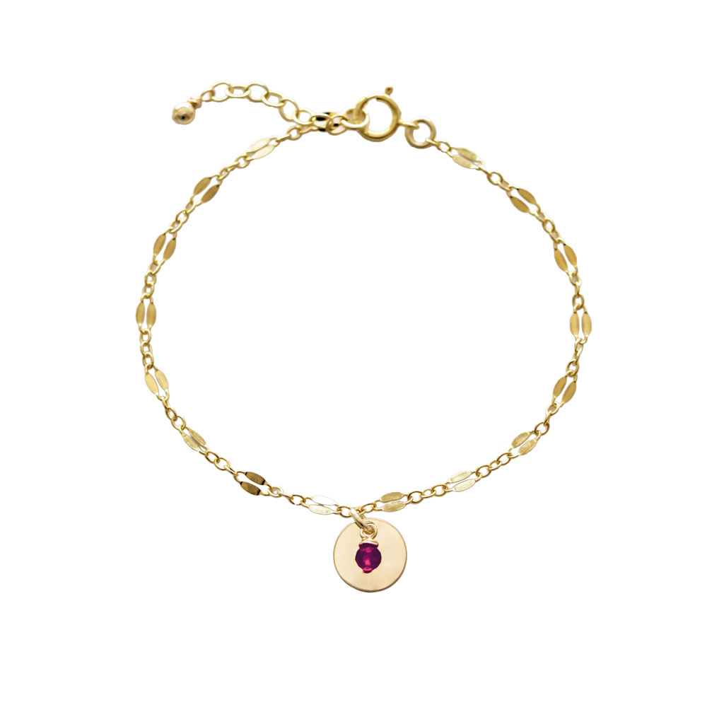 Unity Bracelet - Gold and Red Garnet