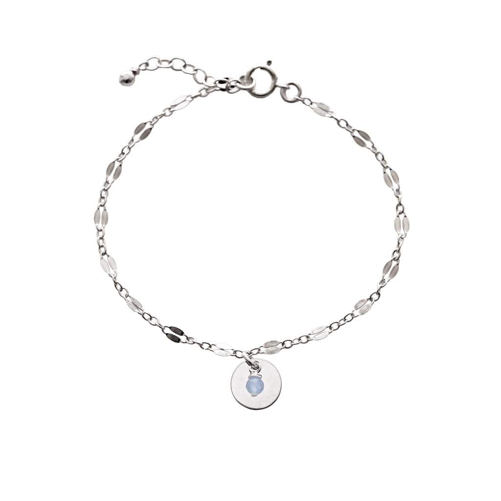 Unity Bracelet - Silver and Aquamarine