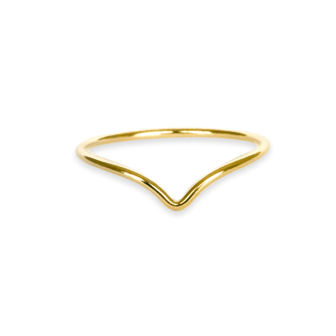 Wishbone Mini Ring - Gold
