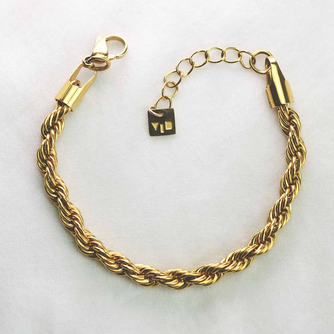 Classic Rope Chain Bracelet - Gold