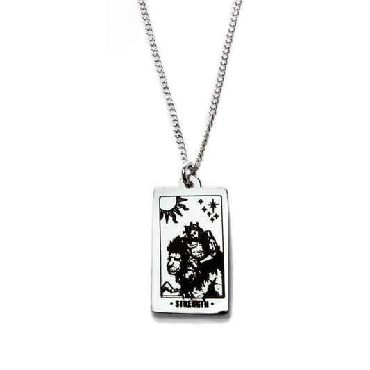 Tarot Strength necklace pendant sterling silver jewellery