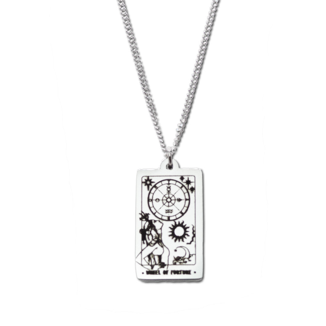 Tarot Wheel Of Fortune necklace pendant sterling silver jewellery