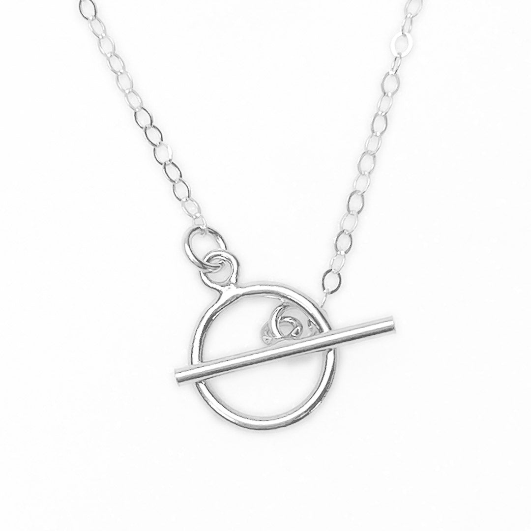 Baby T Bar Necklace – Silver